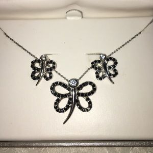 Matching Butterfly Necklace and Earrings